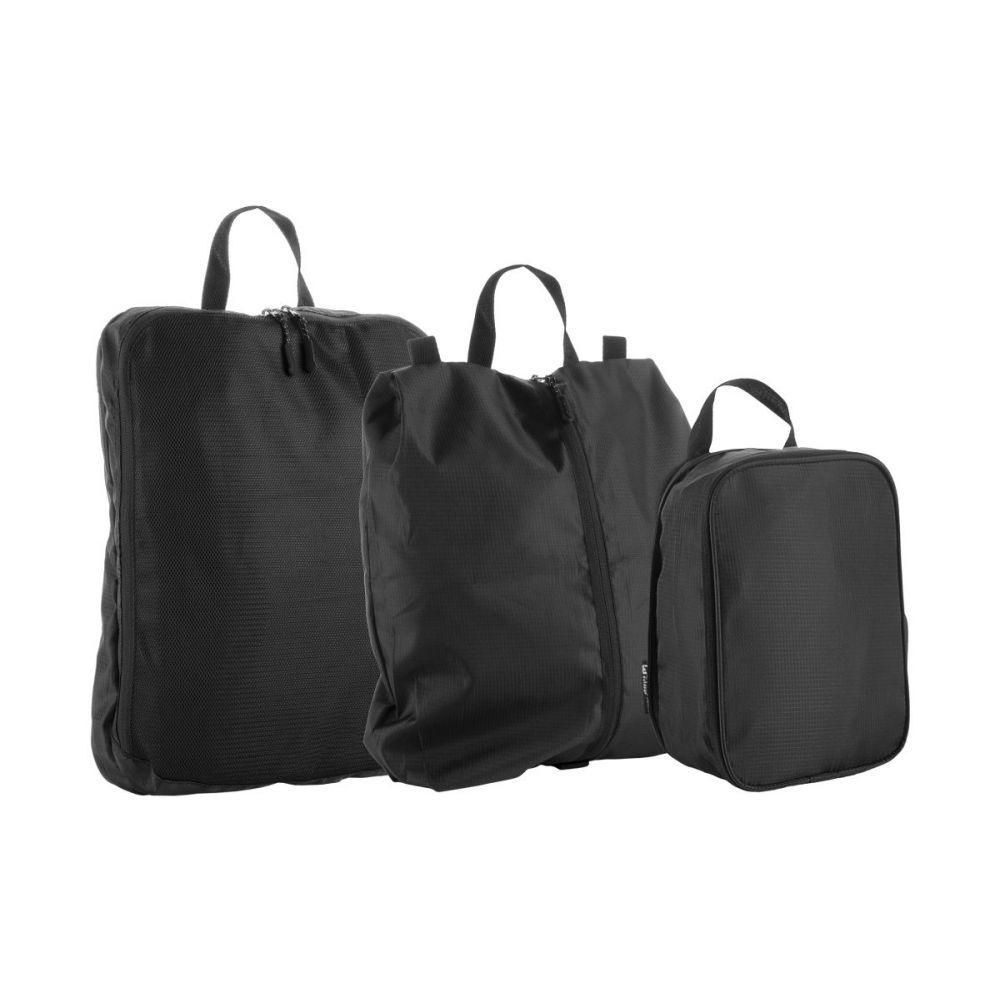 SCHWARZWOLF KIOTARI sæt med 3 sorte tøjtasker
